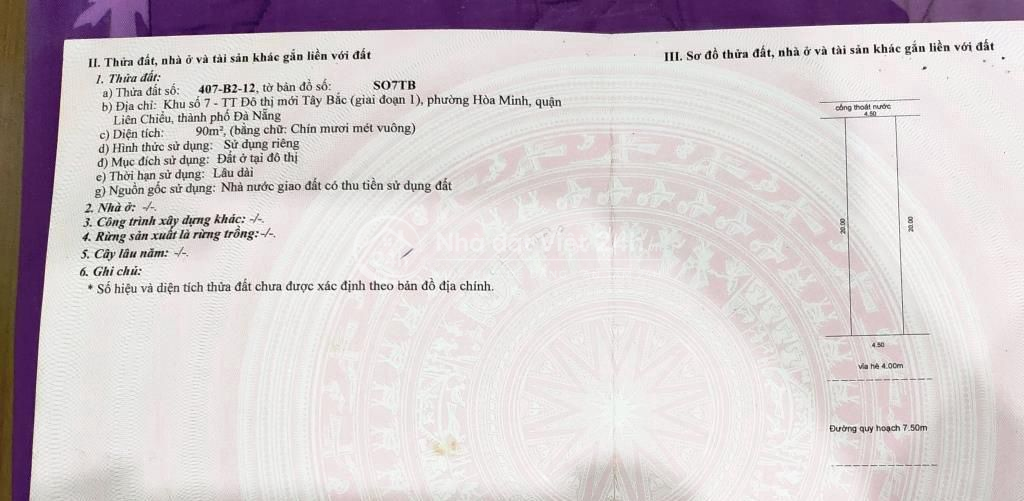 Bán đất Trần Quang Long, Liên Chiểu, Đà Nẫng