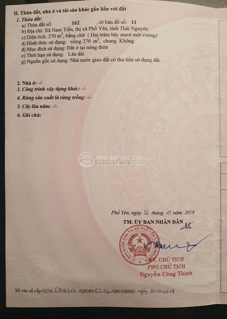 Bán lô đất đẹp tại lõi đô thị tp. Phổ Yên