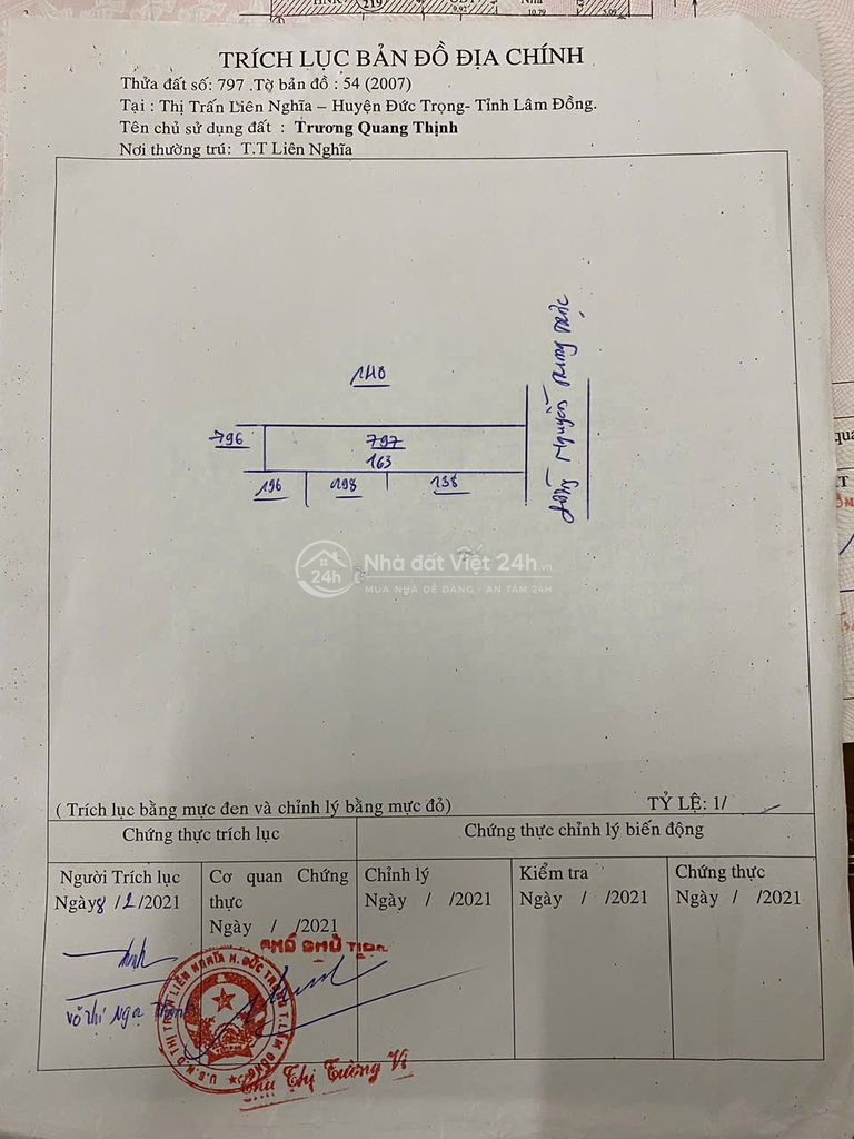 BÁN NHÀ MẶT TIỀN THỊ TRẤN LIÊN NGHĨA KHU HÀNH CHÍNH MỚI XÃ ĐỨC TRỌNG