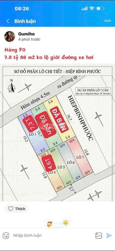 BÁN GẤP ĐẤT NGAY Ds9 ĐƯỜNG THÔNG KDT VẠN PHÚC CITY, CÁCH QL13 200M