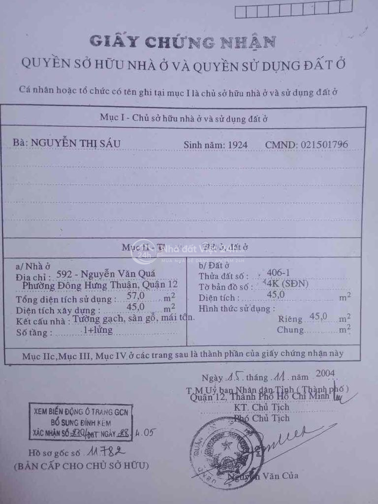 Nhà Mặt Tiền Nguyễn Văn Quá