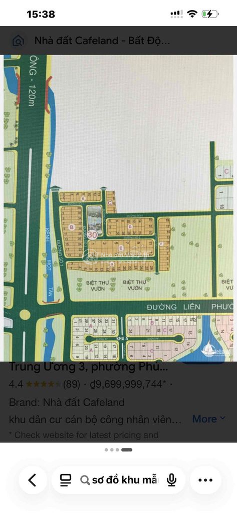CHÍNH CHỦ BÁN ĐẤT LÔ E13 KHU MẪU GIÁO TRUNG ƯƠNG – PHƯỜNG PHÚ HỮU, QU