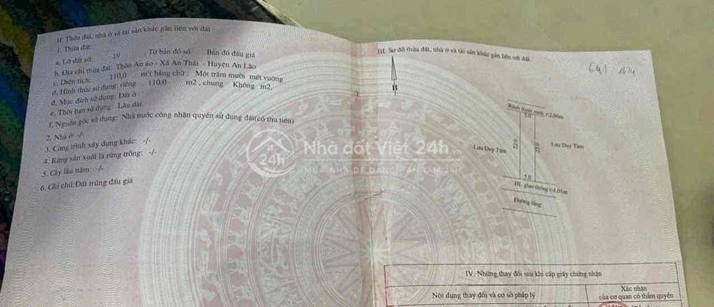 Đất chính chủ gần khu công nghiệp Ngũ Phúc