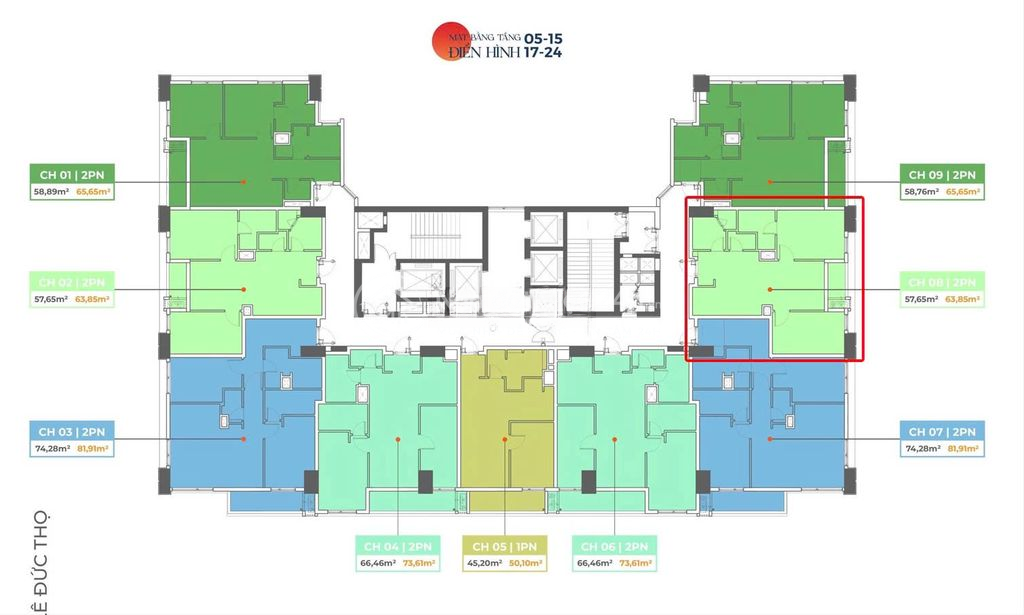 Bán căn hộ view Bán đảo Sơn Trà & Chùa Linh Ứng ngân hàng cho vay 70%