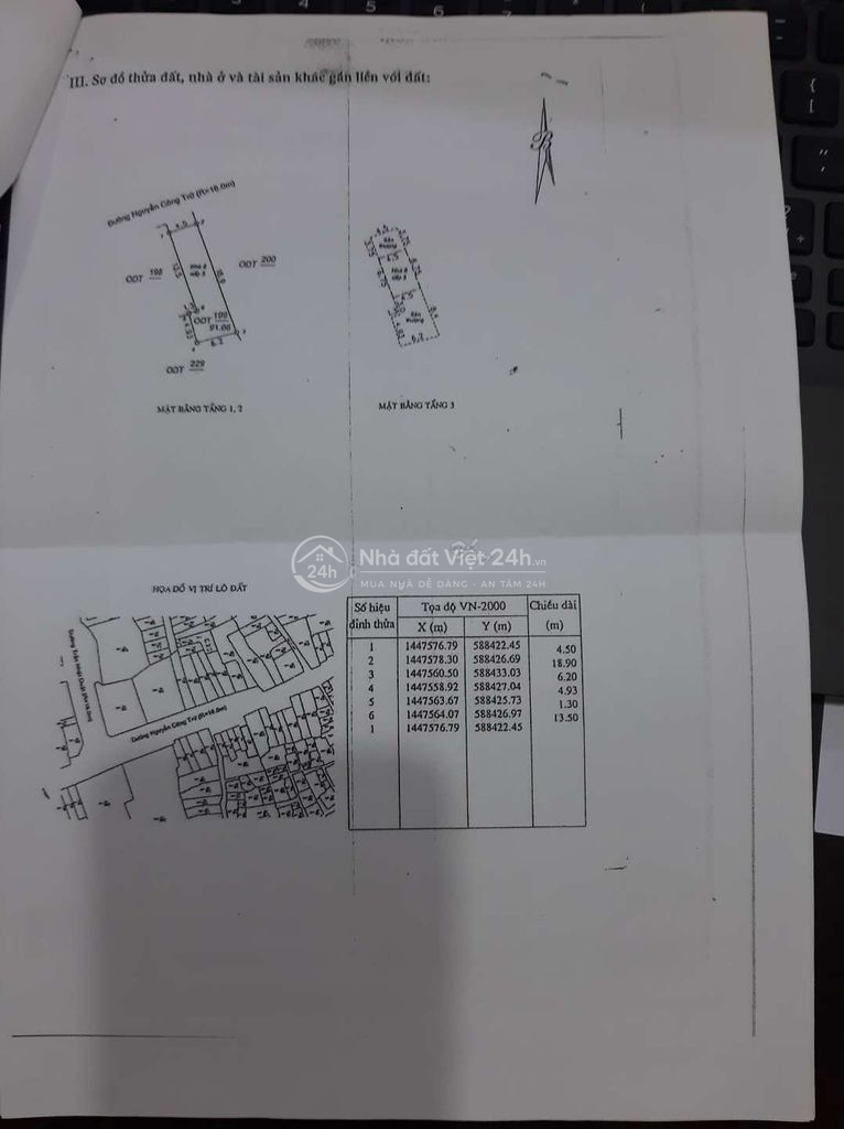 Bán nhà đường Nguyễn Công Trứ tỉnh Phú Yên. Diện tích: 91,66m²