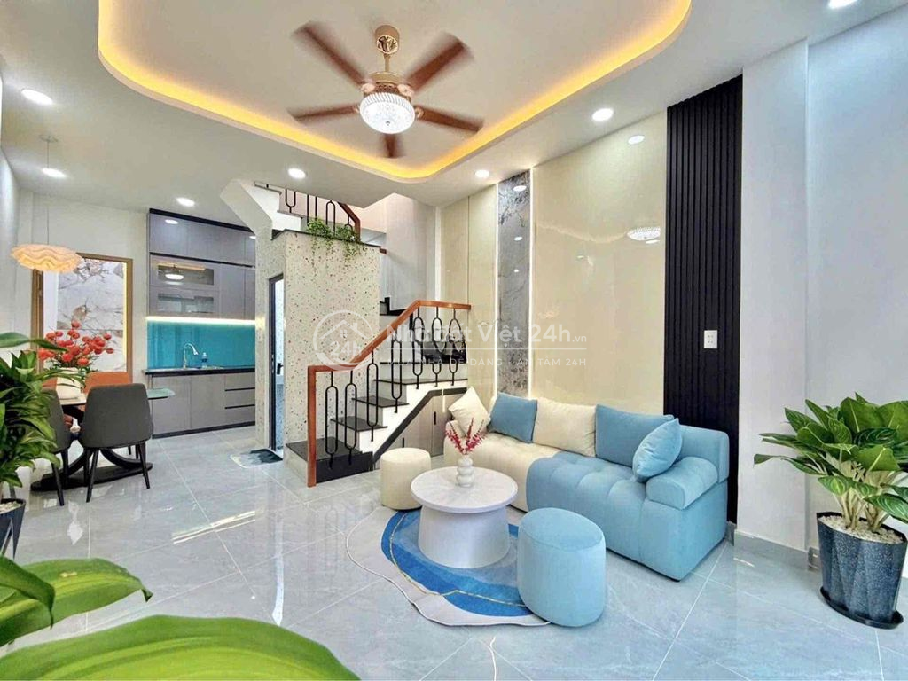 CHU VĂN AN-2 TẦNG LẦU-3PN 3WC FULL NỘI THẤT-DT 40M² (4x10) NỞ HẬU 4.4M