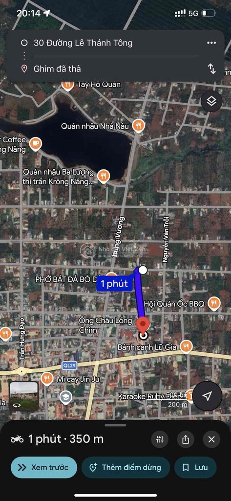 Mặt tiền rẻ nhất Krong năng