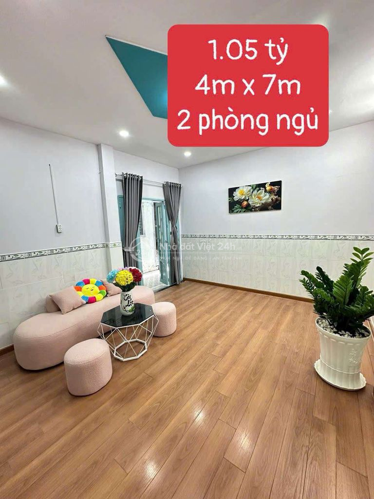 Nhà sát mặt tiền Thạnh Xuân 21 dt 4x7m 1 lầu 2pn