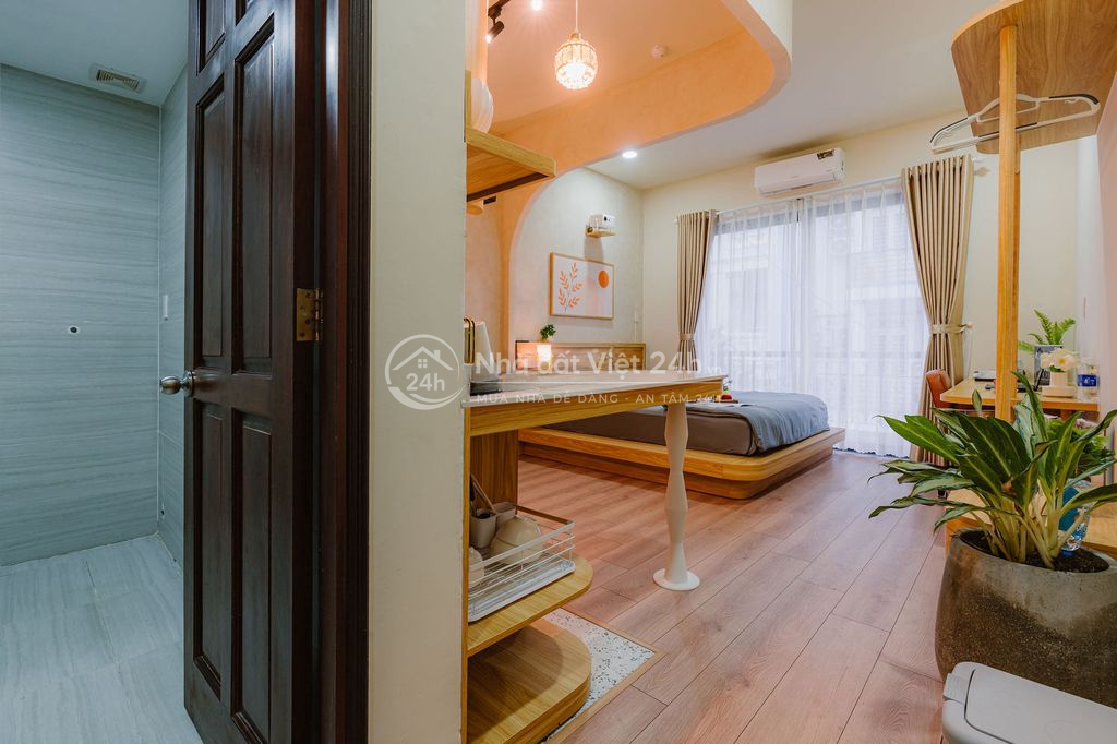 Designer studio 22m² Điện Biên Phủ, full NT, bếp + máy giặt riêng
