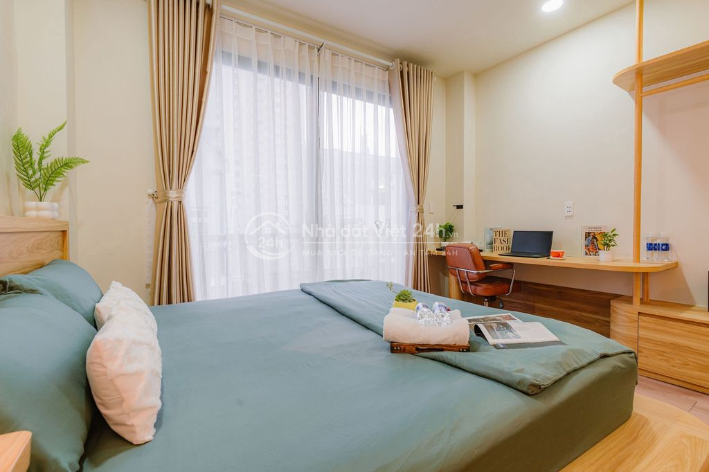 Boutique studio 22m² Điện Biên Phủ – full nội thất, ban công, WFH