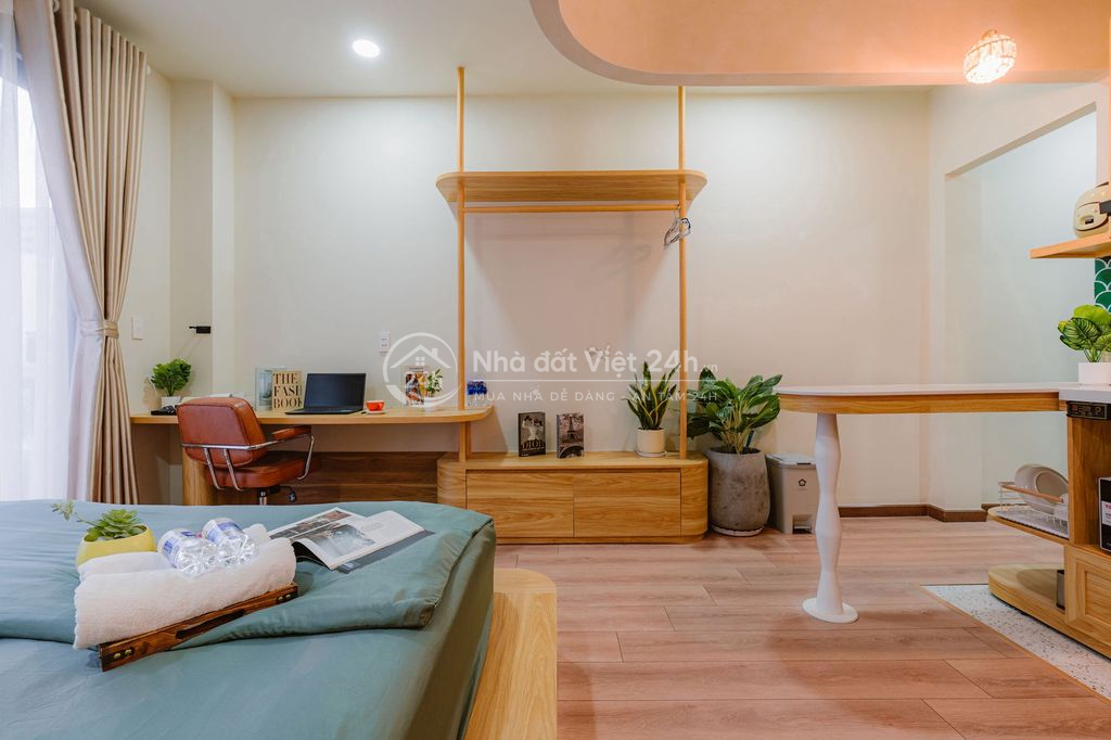 Boutique studio 22m² Điện Biên Phủ – full nội thất, ban công, WFH