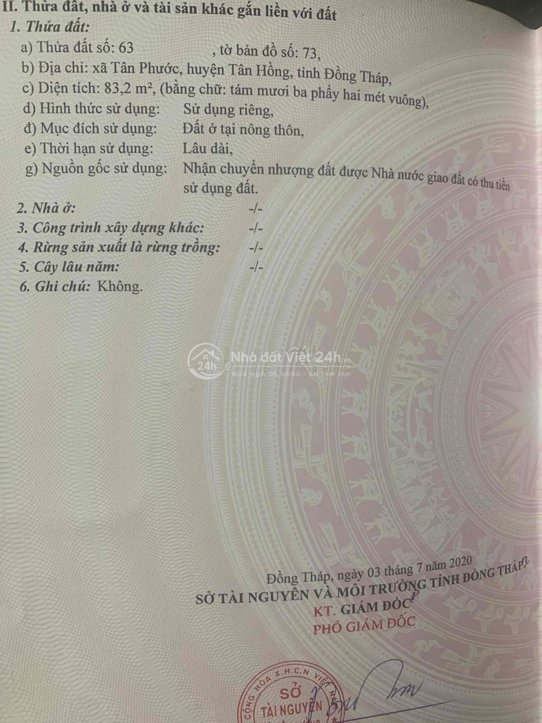 nhà bán chợ tân phước tân hồng đồng tháp