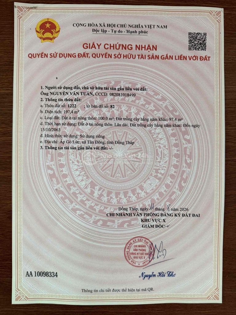 bán đất Tân Đông