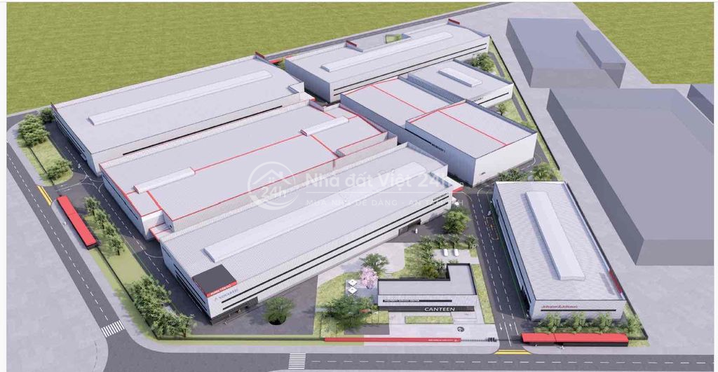 cho thuê kho xưởng KCN TÂN ĐÔ ĐỨC HOÀ Long An DT 13,632 m2 giá 1tỷ300