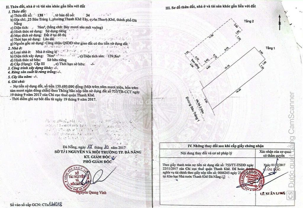 Bán nhà 25 Bàu Trảng 1 quận Thanh Khê, vị trí đẹp, khu dân cư đông đúc