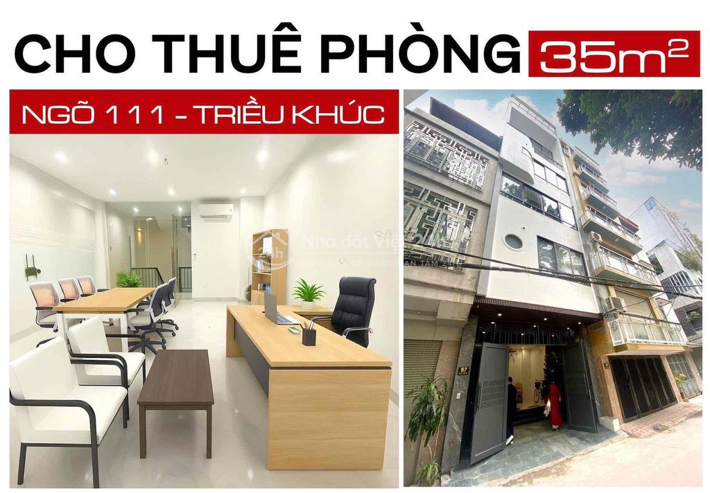 CHO THUÊ PHÒNG 35M² – TẦNG 2 NGÕ 111 TRIỀU KHÚC – THANG MÁY – ĐƯỜNG Ô