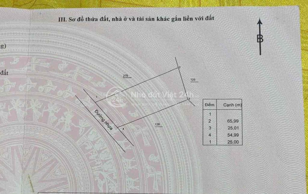 25m mặt tiền đất xã quãng thành