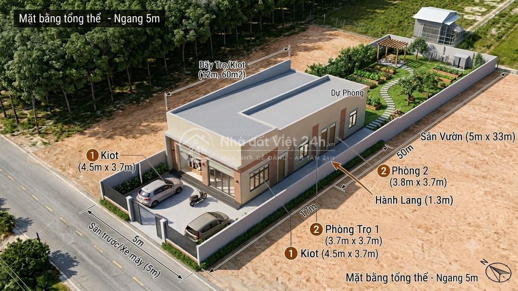 Cặp đất xây trọ KCN Minh Hưng - 2,4tr/m2
