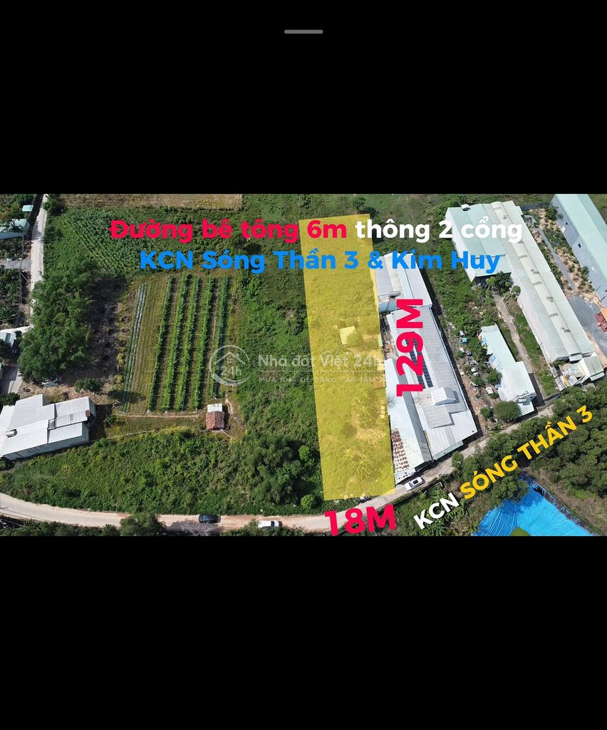 BÁN QUỸ ĐẤT ĐẸP 2200M2 GIÁ ĐẦU TƯ CỰC RẺ - GIÁP RANH TP MỚI BÌNH DƯƠNG