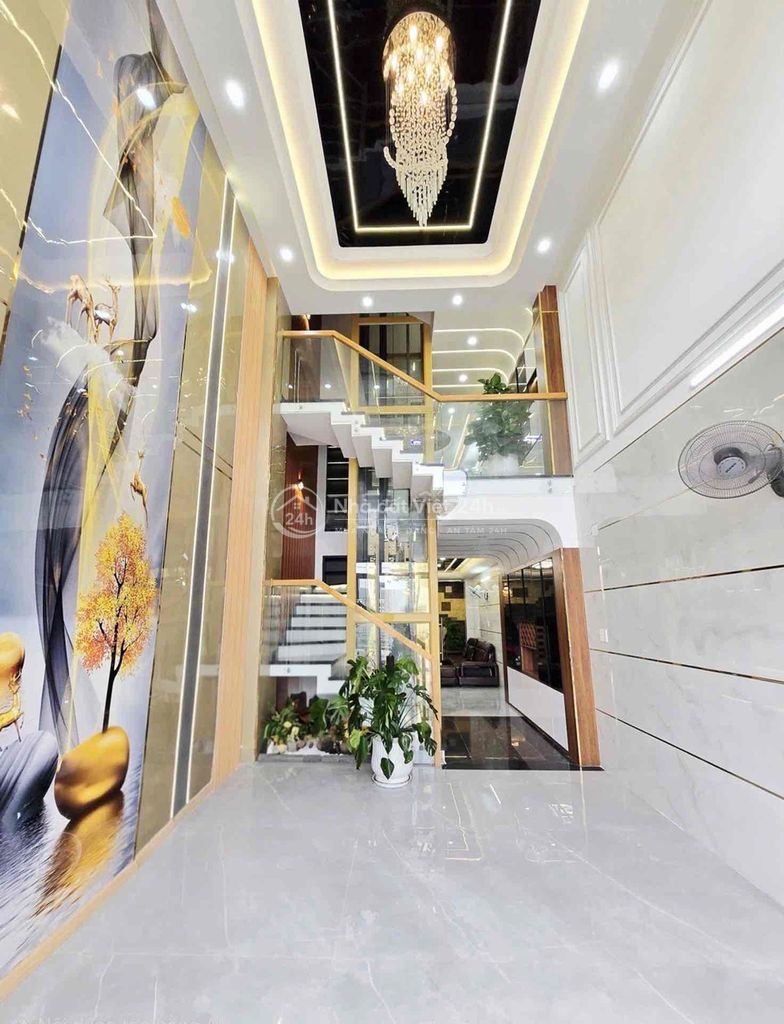 Mới xây 6 tầng, 65m2(4x16), gara thang máy, đường 12m HL2 Bình Tận