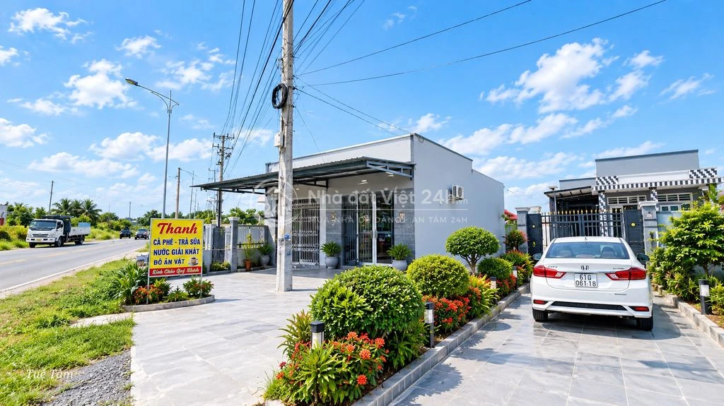 Bán nhà mới đẹp mặt tiền DT871B, 350m², gần ql50, giá gấp chỉ 2,9 tỷ