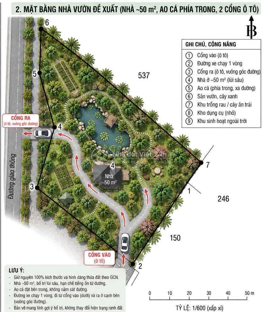 Đất vườn 2035m2 ngag 48m đường ôm quanh đất rất đẹp.