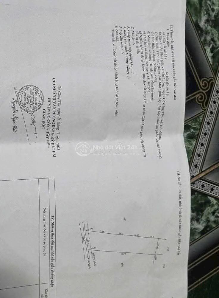 Bán 1.8 công ruộng, đường đá xanh 5m, giá 800tr hết đất