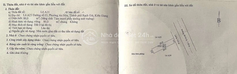 Bán đất + nhà kho mặt tiền đường Nguyễn Hiền Điều. TP Rạch Giá