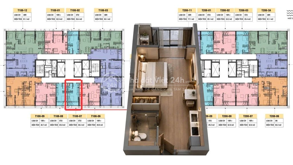 Bán căn Studio view biển 26.4m2 đã bàn giao, giá chỉ 2.7 tỷ