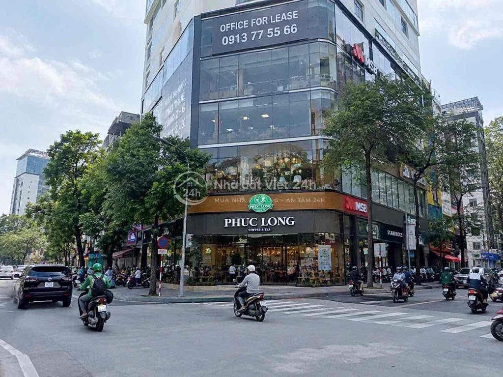 Cho thuê MBKD mặt đường Phùng Hưng Hà Đông, 140m2 x 5 tầng