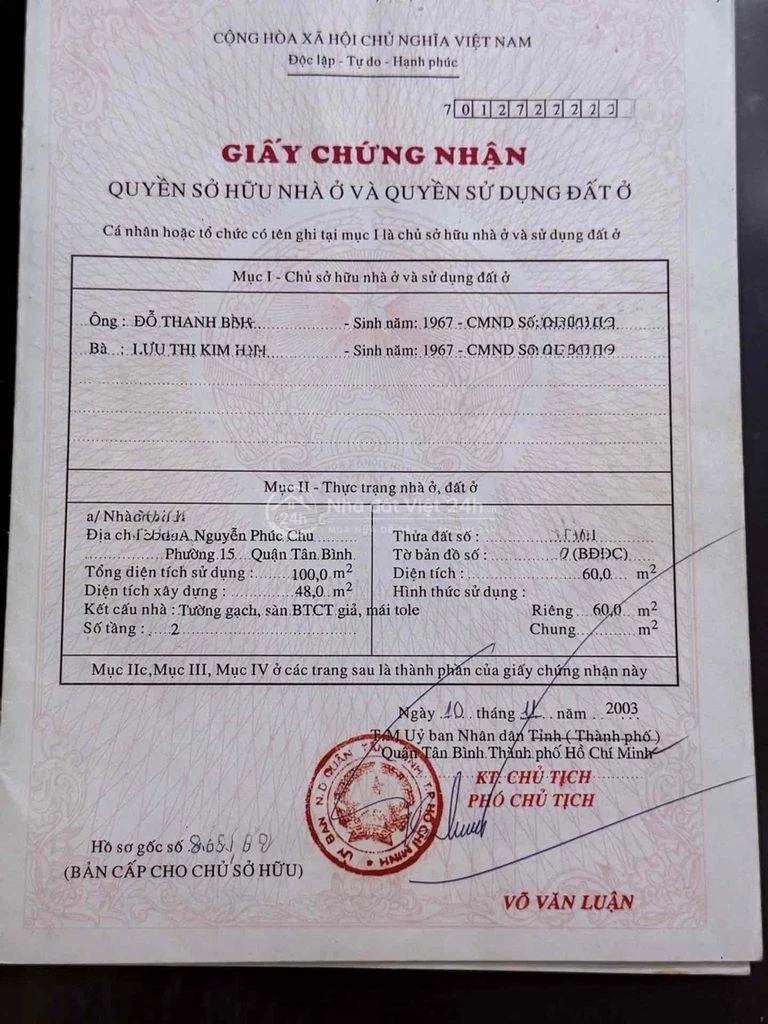 4,99 TỶ – NHÀ 60M² TÂN BÌNH – 2 TẦNG, 3 PHÒNG – DÒNG TIỀN 8TR/THÁNG –