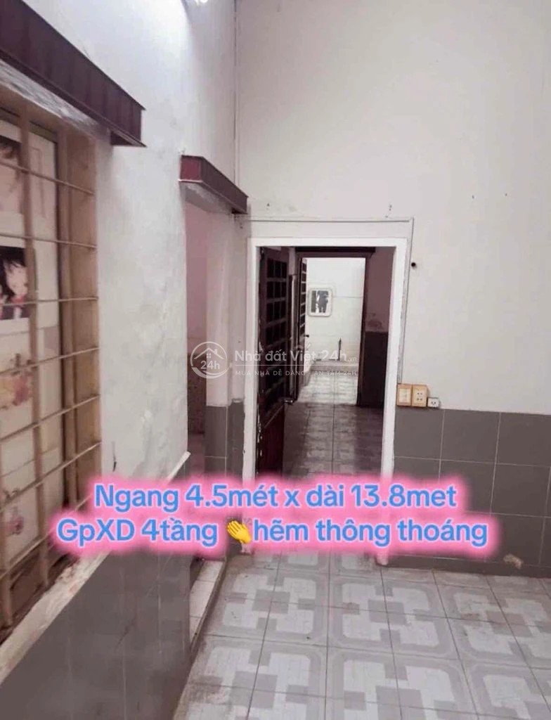 Bán nhà chính chủ mặt tiền hụt đường Hậu giang q6